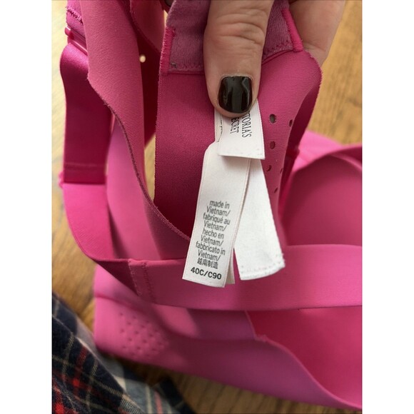 Victorias Secret Featherweight Max Sports Bra High Support Pink Berry Size 40C - Picture 3 of 3